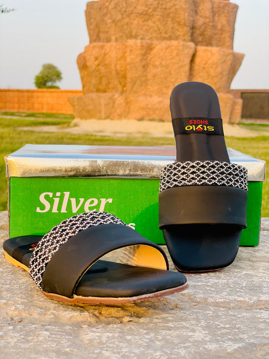 BLACK GLAM FLAT⭐️