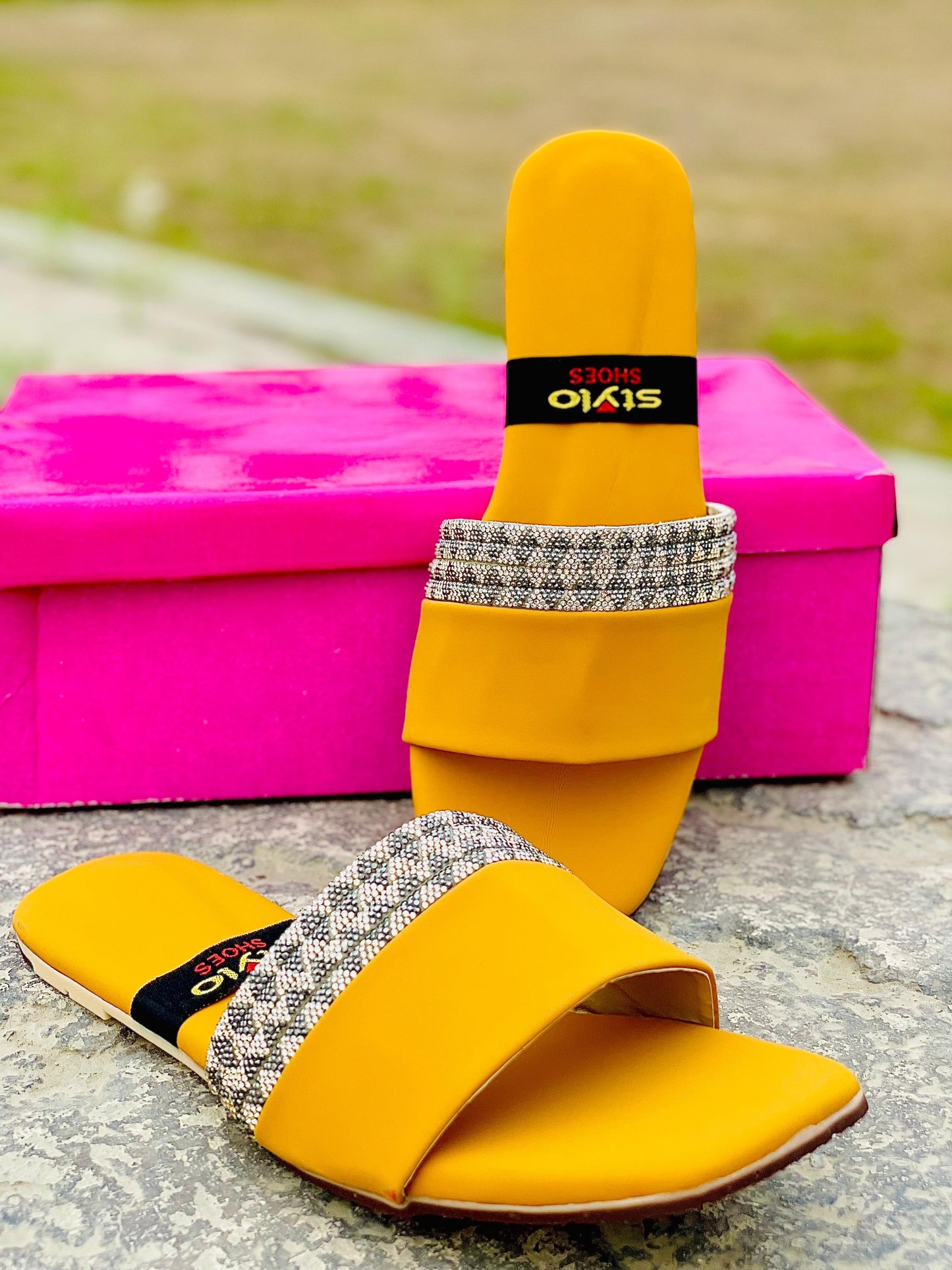 🌟 Mustard Glam Flat Slipper