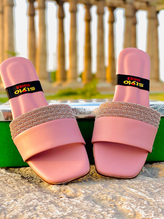 PEACH PINK GLAM FLAT✨
