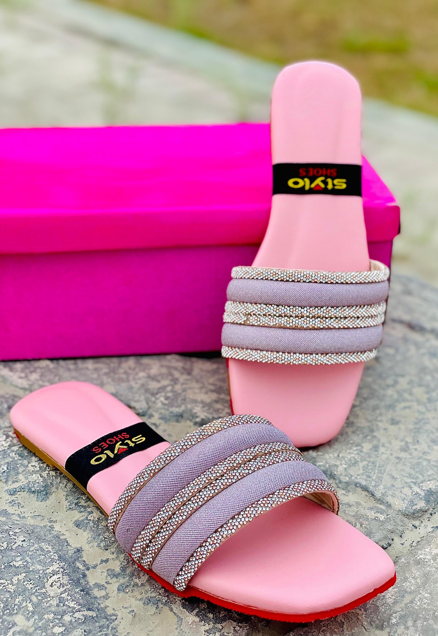 ✨ Elegant Beige Cross-Strap Slippers